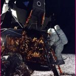 Alan Bean Descends the Ladder For His First Steps on the Moon.