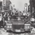 Astronaut Alan Bean, son, Clay, daughter, Amy, and wife, Sue are welcomed to Alan's hometown of Fort Worth, TX