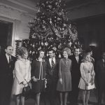 The crew of Apollo 12 and their wives visit the White House, December 1969