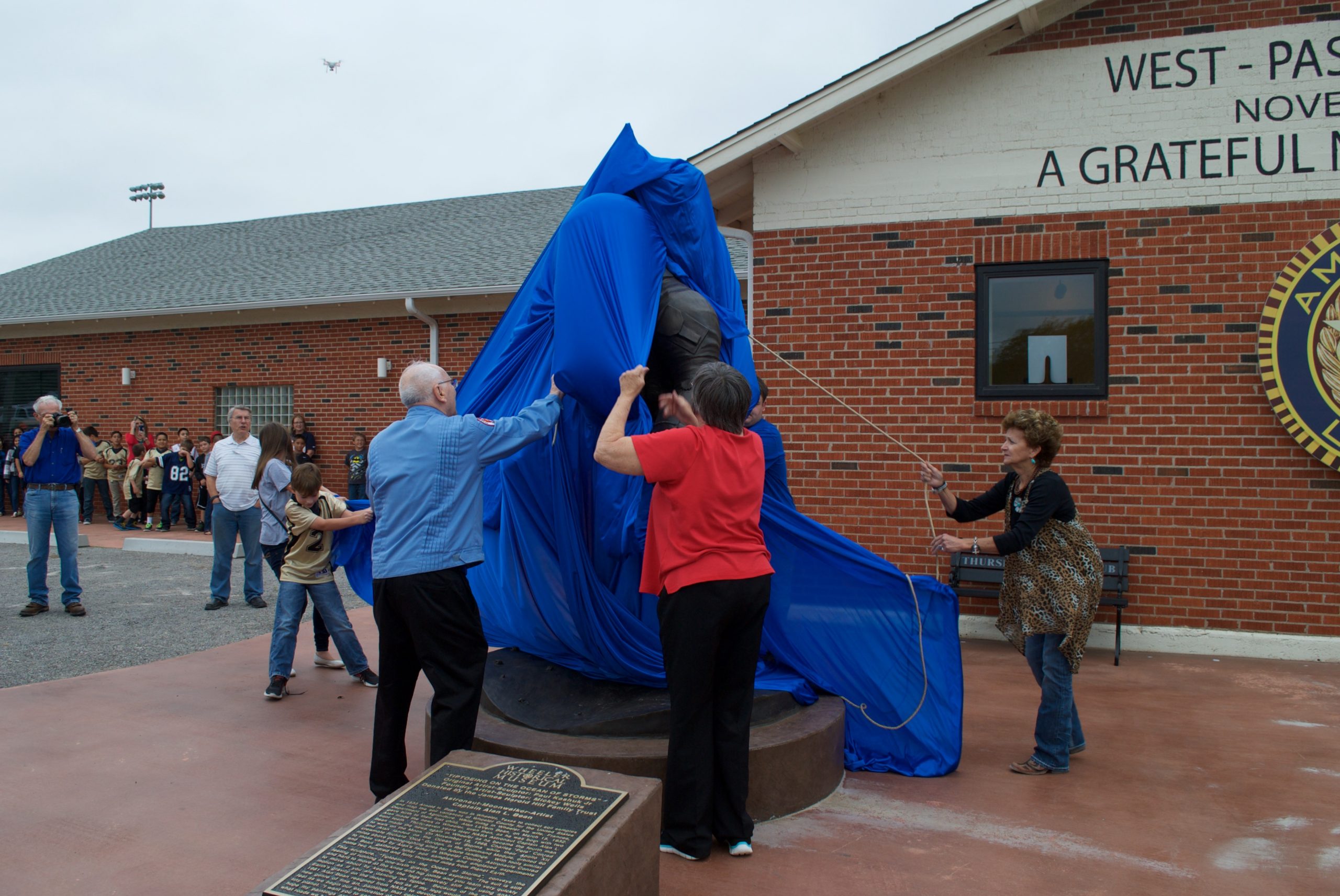 Unveiling Wheeler Museum Sculpture — Photo Credit: Barbara Brannon / Texas Plains Trail